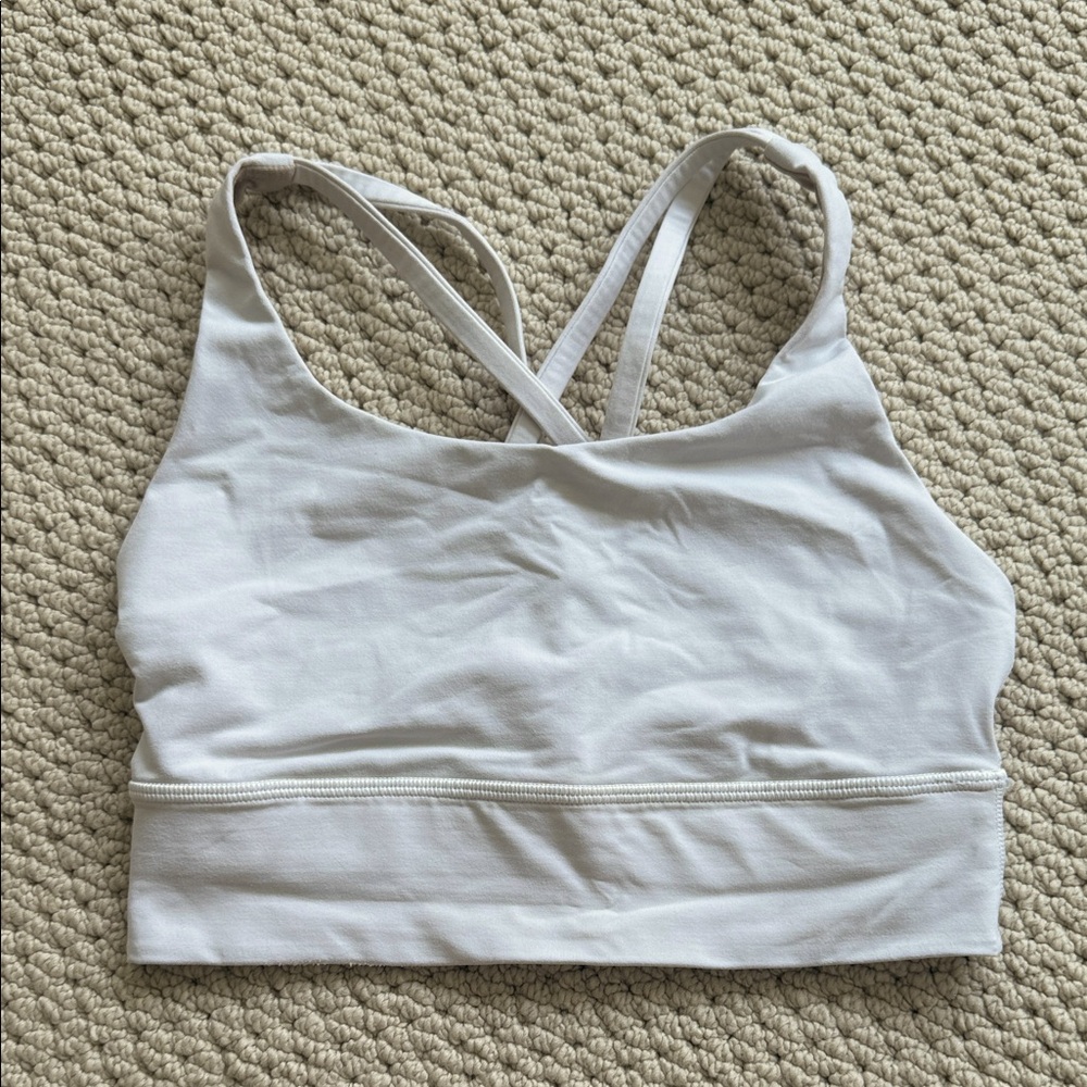 Lululemon Women's White Longline Sports Bra Size 4